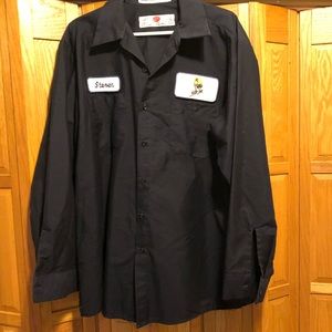 Cool long sleeve button up work shirt.